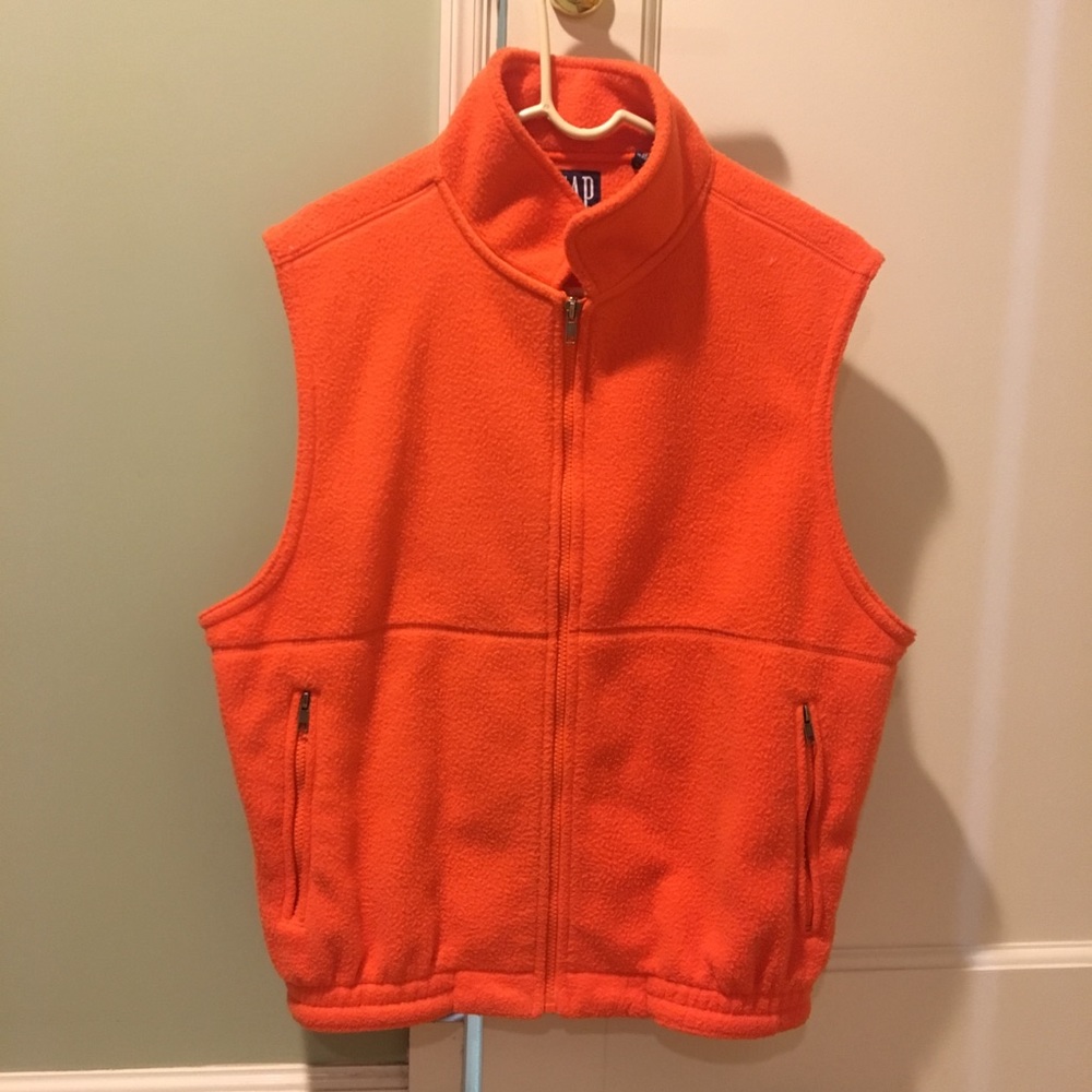 Orange fleece GAP vest size medium